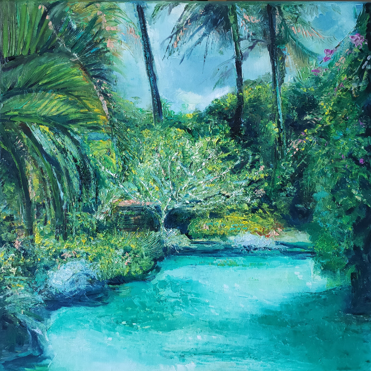 Voyage en Polynésie - 50x50 cm