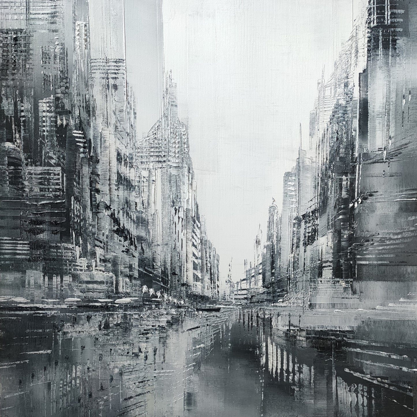 Par le canal - peinture originale urbaine - Emmanuelle Levesque