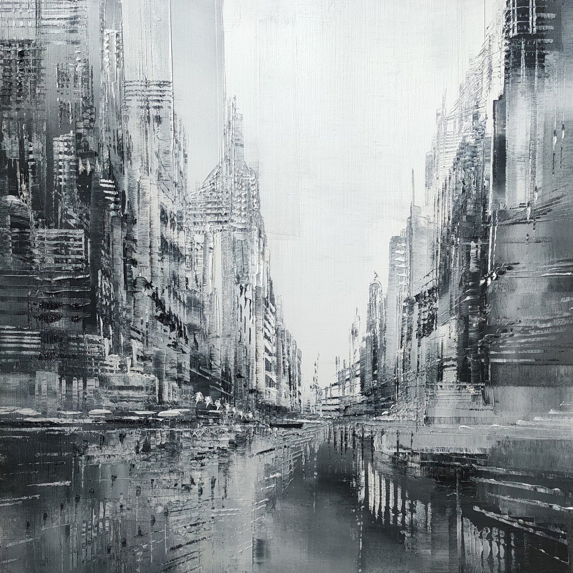 Par le canal - peinture originale urbaine - Emmanuelle Levesque