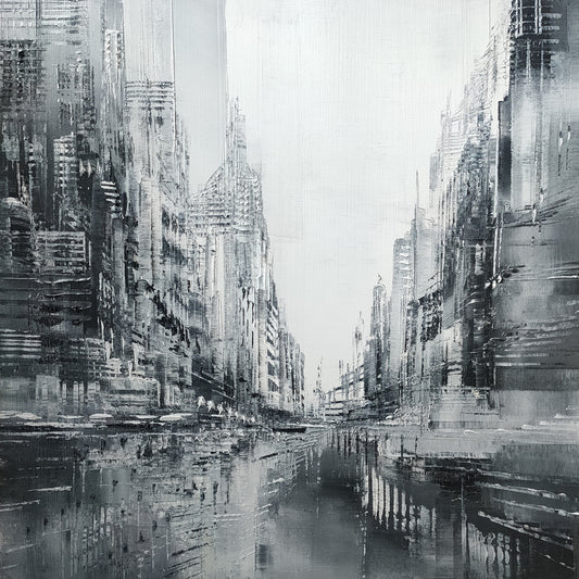 Par le canal - peinture originale urbaine - Emmanuelle Levesque
