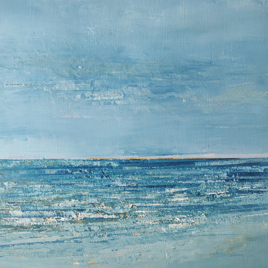 Vagues bleues - 25x25 cm