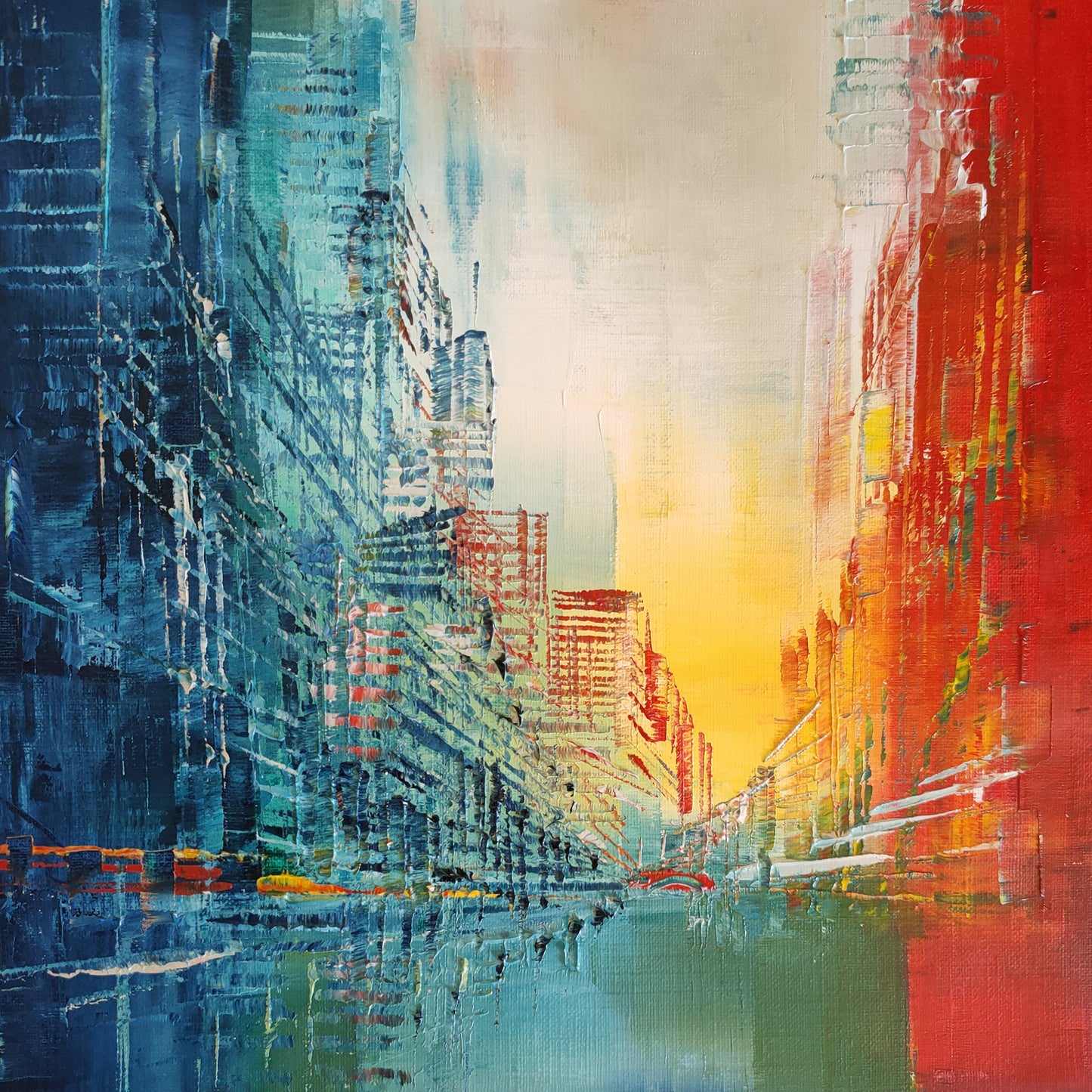 Les 2 rives - peinture originale urbaine - Emmanuelle Levesque